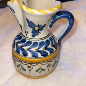 Small hand painted Spanish sangria pitcher great condition
